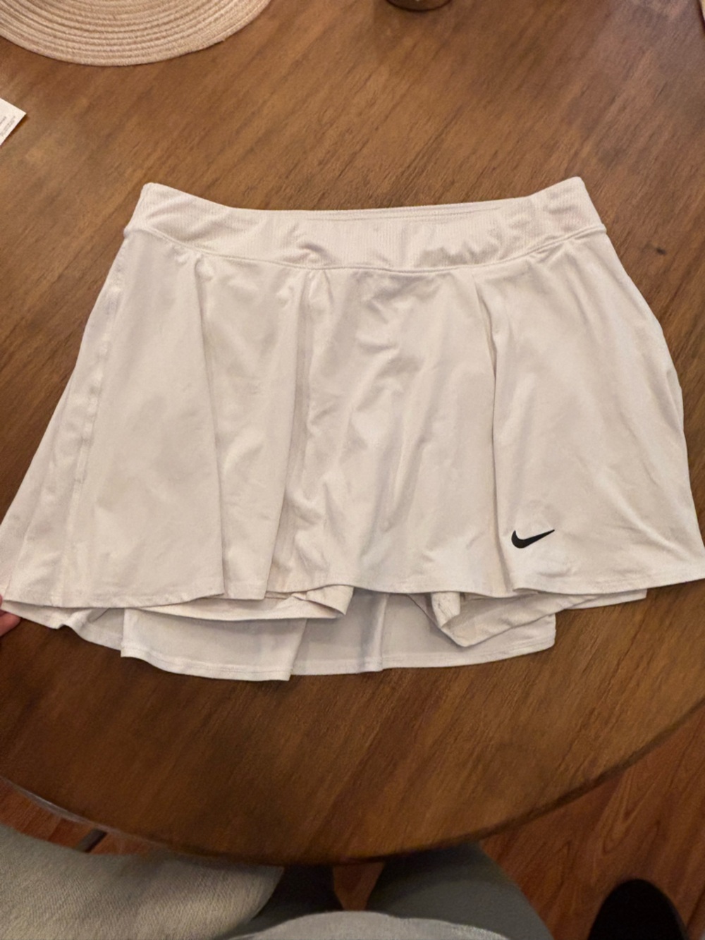 Nike White Athletic Skirt with Dri-FIT Branding